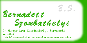 bernadett szombathelyi business card